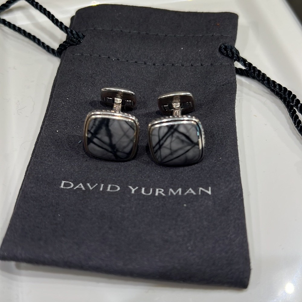 RARE David Yurman Exotic Stone Cufflinks